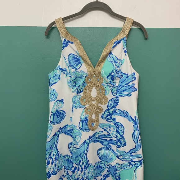 Lily Pulitzer Emery Shift Dress in Barefoot Princess in Resort White Size 4 - Picture 2 of 15